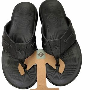 Sperry Windward Floating Flip Flop Thong Sz 9M (runs small fits like a 8) Black